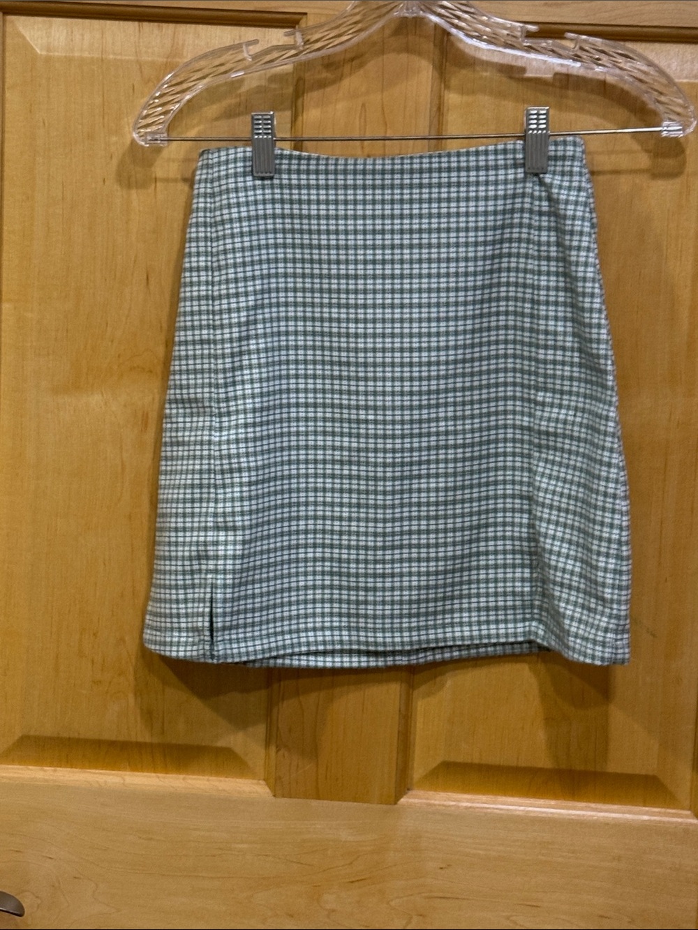 Brandy Melville John galt Green Plaid Mini Skirt size S